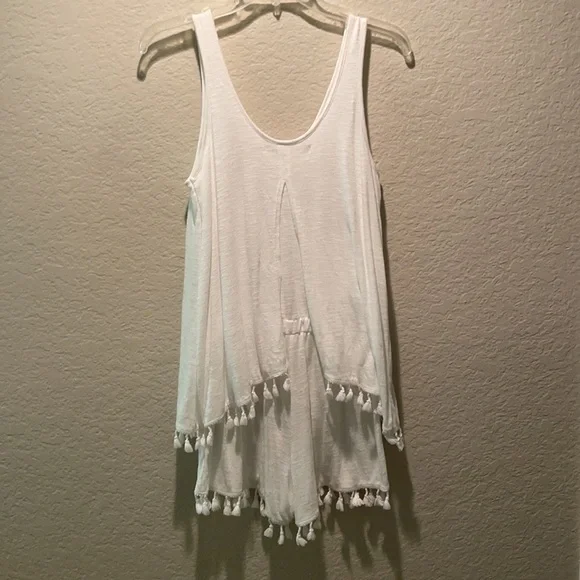 Michael Stars White Tassel Romper - Picture 3 of 4